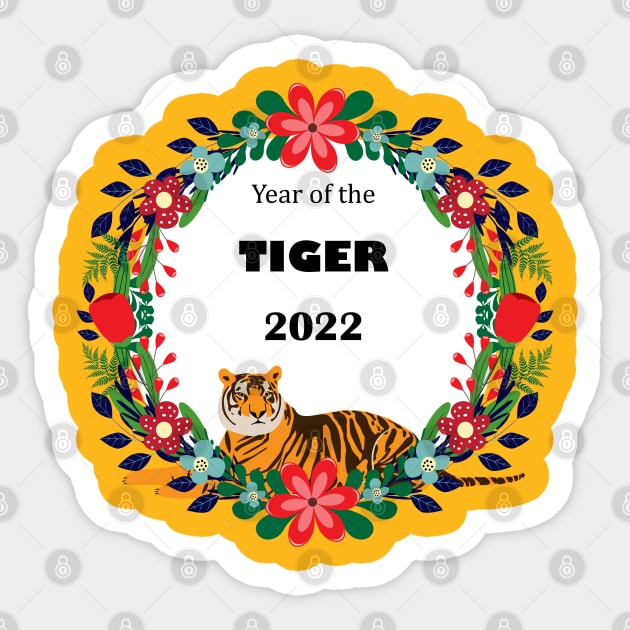 Cute Year of the Tiger 2022 Sticker by grafart